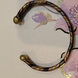 Mixed metal cuff bracelet